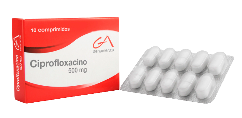Ciprofloxacino 500mg (1 blíster de 10 tabletas)