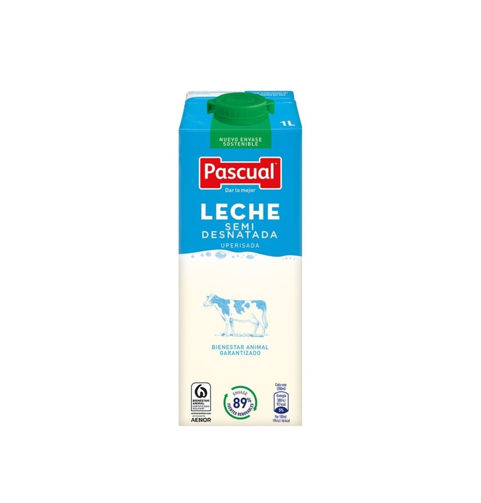 Leche Semi desnatada 1 L Pascual