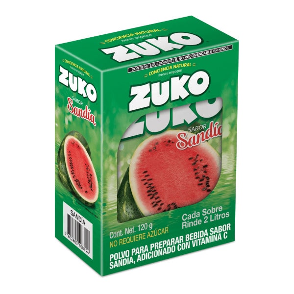 Refresco Instantáneo Zuko Sandía (caja de 8 sobres de 2L)