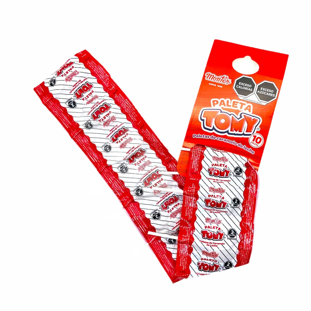 Paletas de Caramelo de Leche Paleta Tomy (10 piezas)