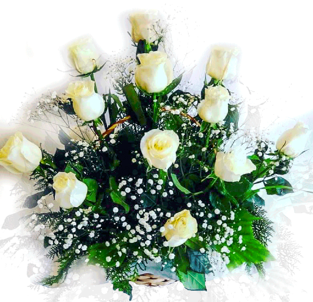 Cesta de 12 rosas