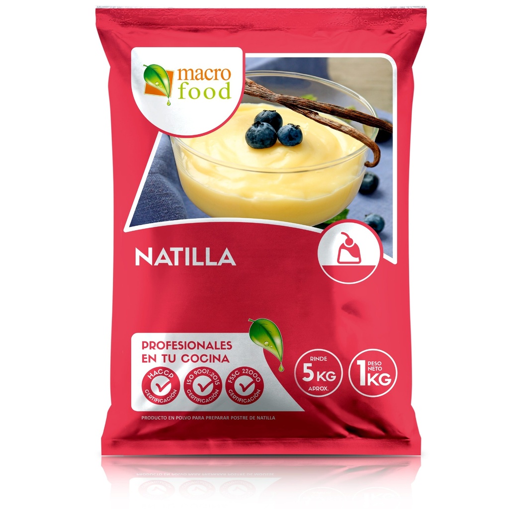 Natilla de Chocolate con Almendras 1kg (Rinde 5 litros)