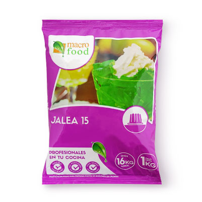 Gelatina Jalea 15 de Frambuesa 1kg (rinde 128 porciones de 125 gr)