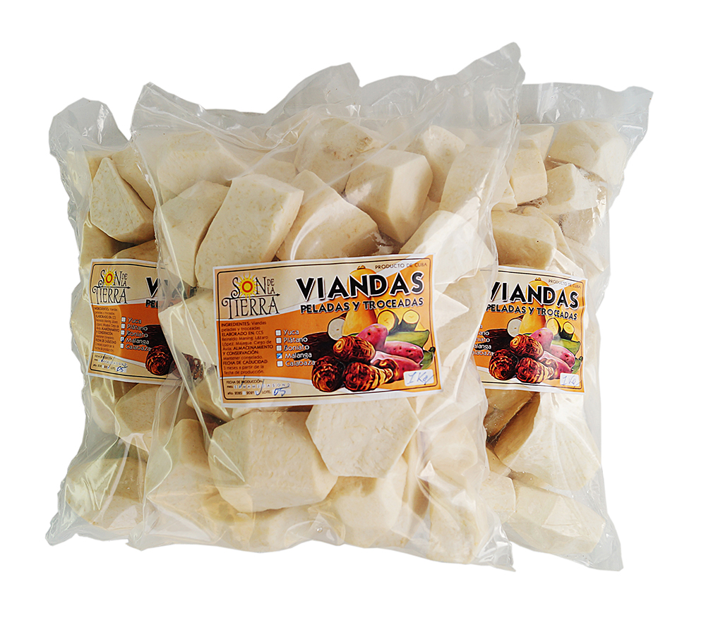 Malanga pelada y troceada 1 kg (2.2Lb)