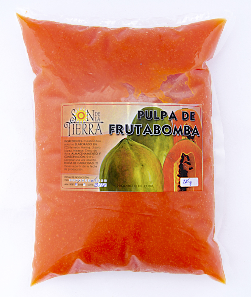 Pulpa de Fruta Bomba Madura 1kg (2.2Lb)