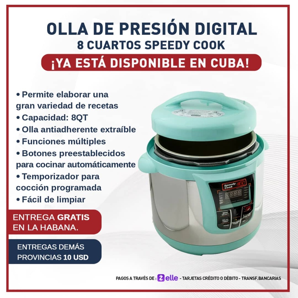 Olla de Presión Digital 8 cuartos Speedy Cook SC8WHTC