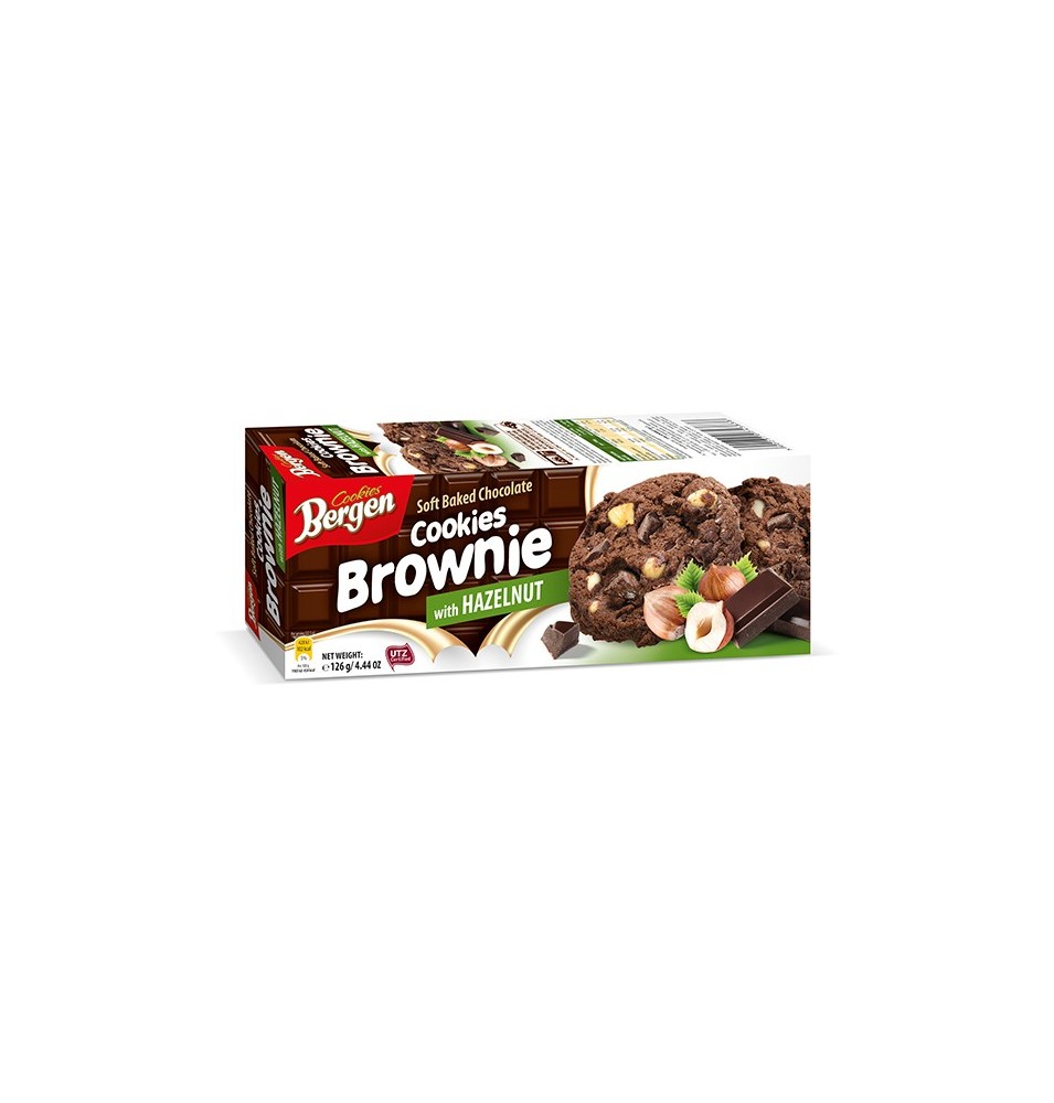 Galletas Bergen Brownie Con Avellana 126g