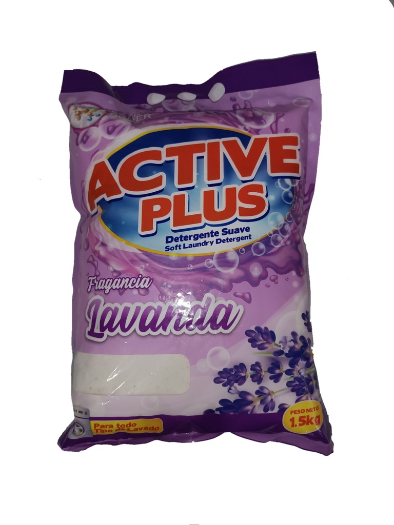 Detergente en polvo Active Plus Lavanda 1.5 kg