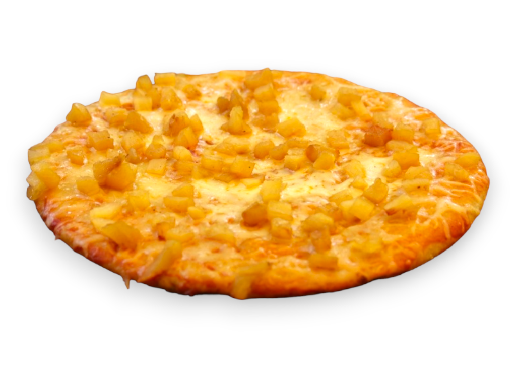 Pizza napolitana con agrego de piña