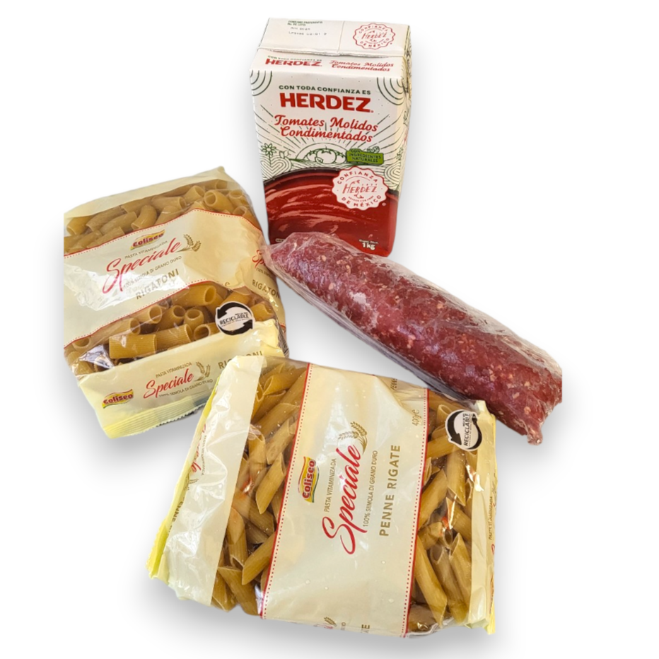Combo Pasta(2u)+Picadillo de res(1lb)+Puré