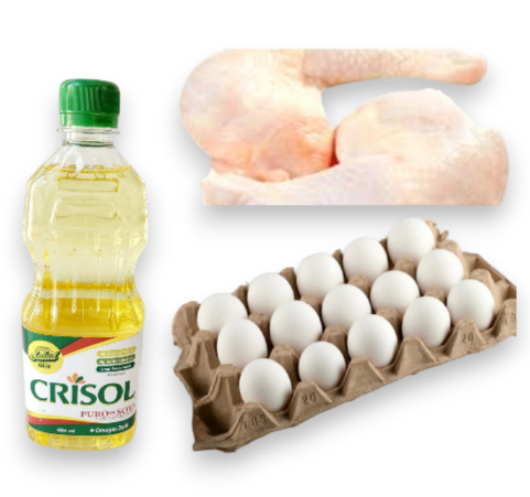 Combo Aceite(430ml)+ Pollo(5lb)+ Huevos(15ud)