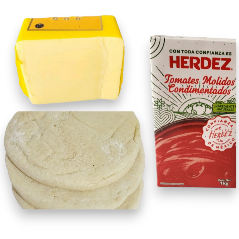 Combo Puré+Queso+Base pizza(5und)
