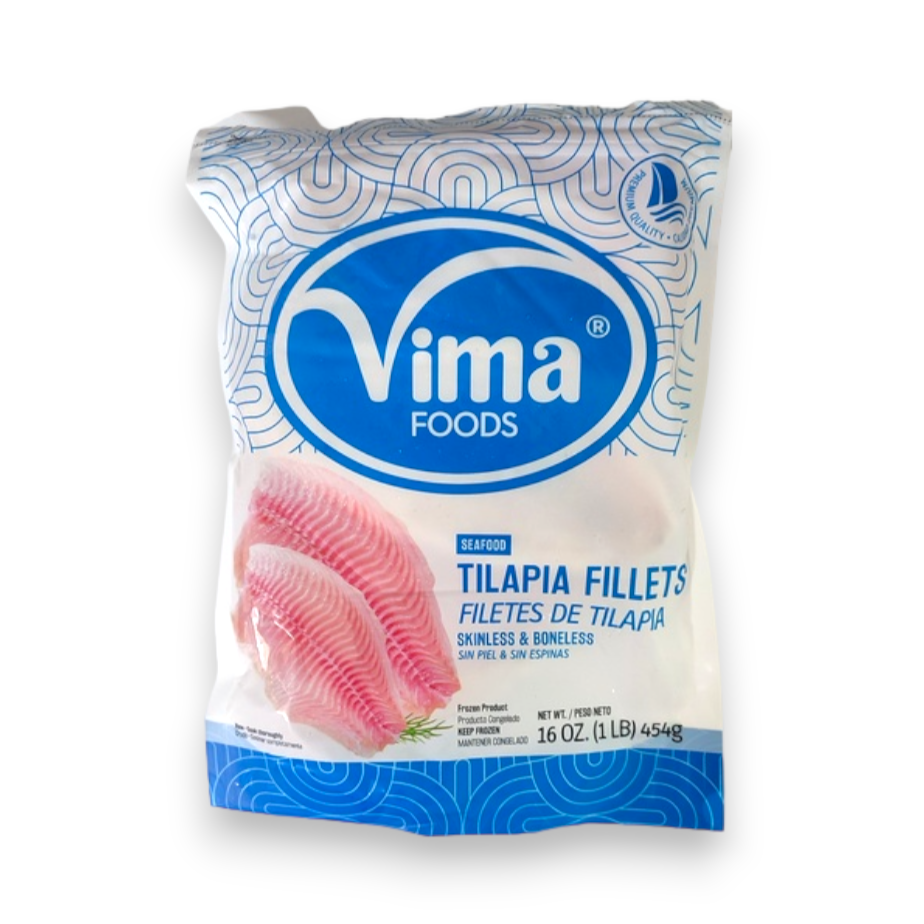 Filetes de Tilapia sin piel 1 Lb VIMA (454g)