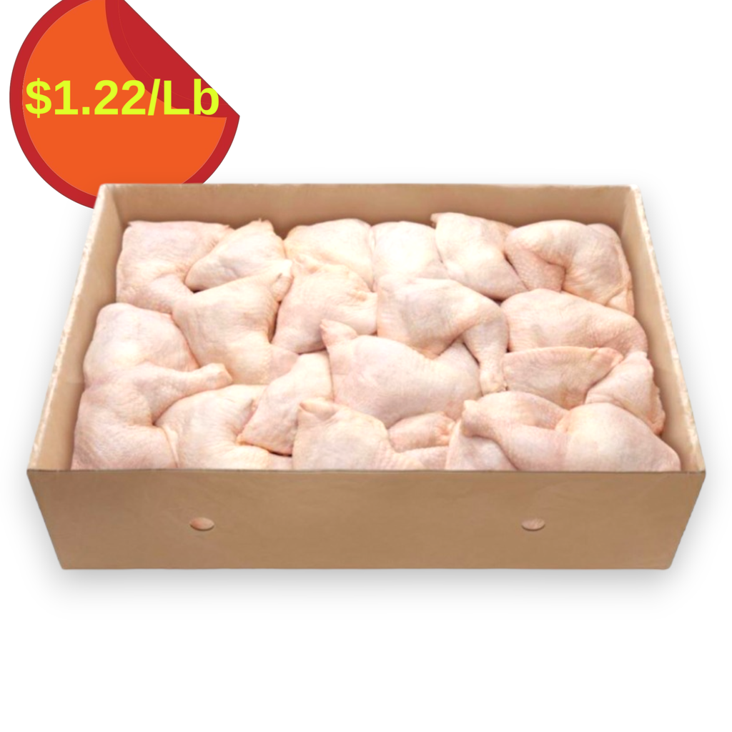 Caja de cuartos traseros de pollo (15 kg / 33 lb)