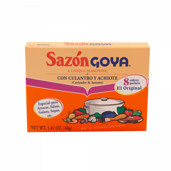 Sazón Goya con Culantro y Achiote 40g (8 sobres de 5g)