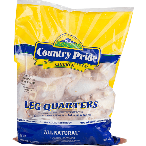 Pollo en cuartos (10 Lb/ 4.53 kg ) (marca Country Pride)