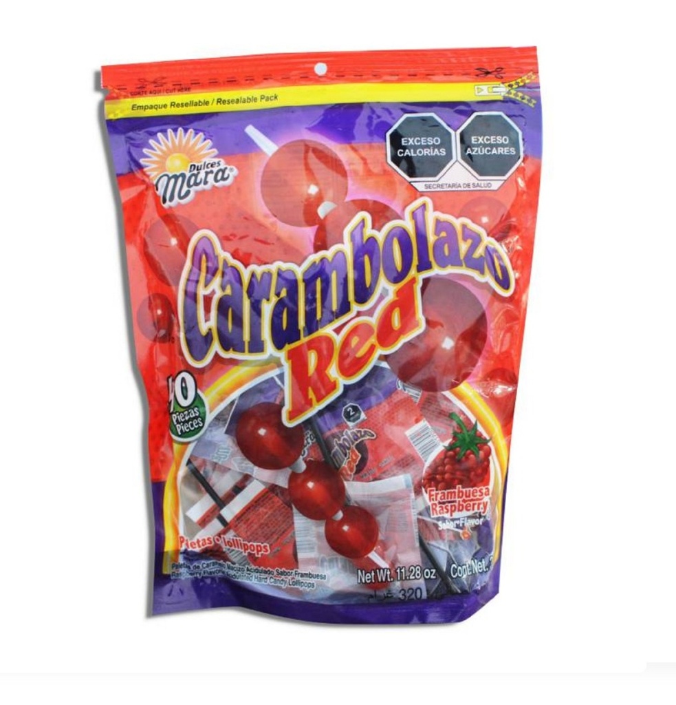 Caramelo Carambolazo Rojo (Pack 40 unidades)