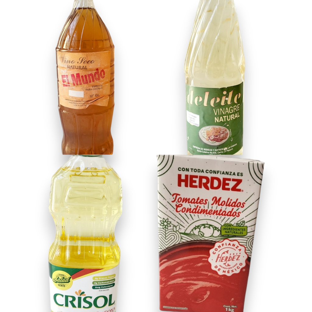 Combo Vino Seco+Vinagre+Puré +Aceite