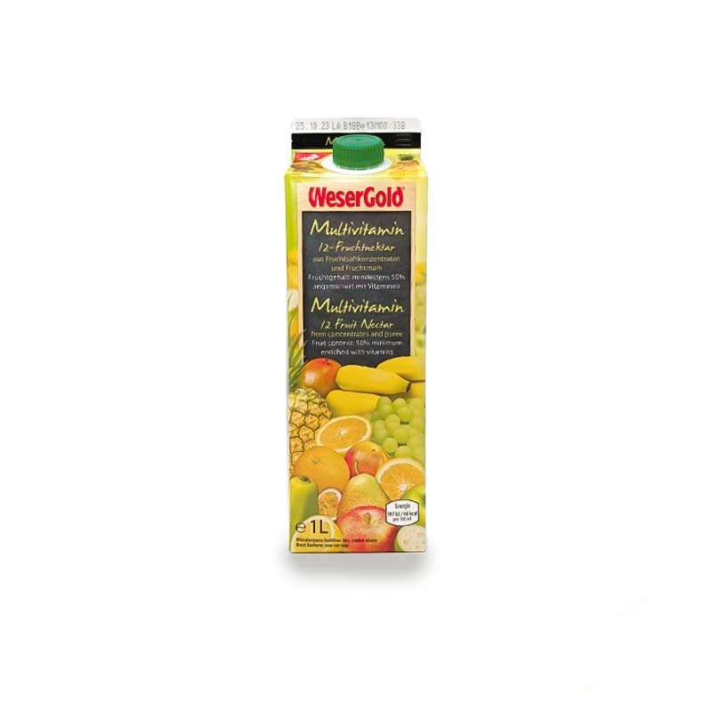 Néctar multifrutas con vitaminas WESERGOLD 1L