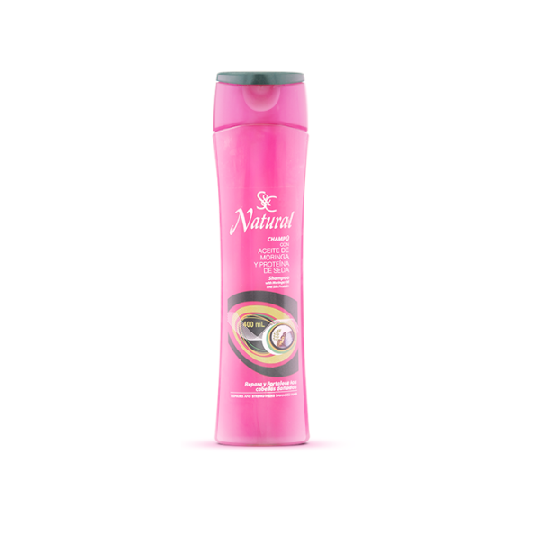 S&amp;C Natural Champú Con Aceite De Moringa Y Proteína De Seda 400 ML