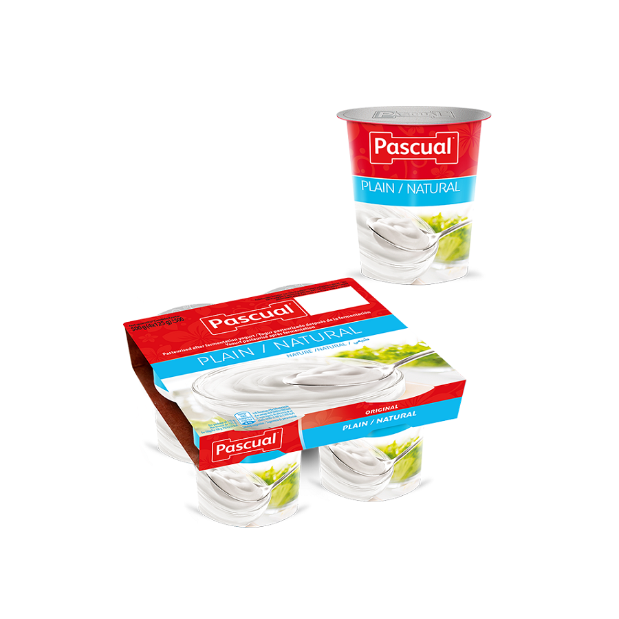 Yogurt sabor natural Pascual (Pack de 4x125g)