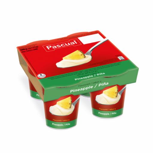 Yogurt sabor piña Pascual (Pack de 4x125g)