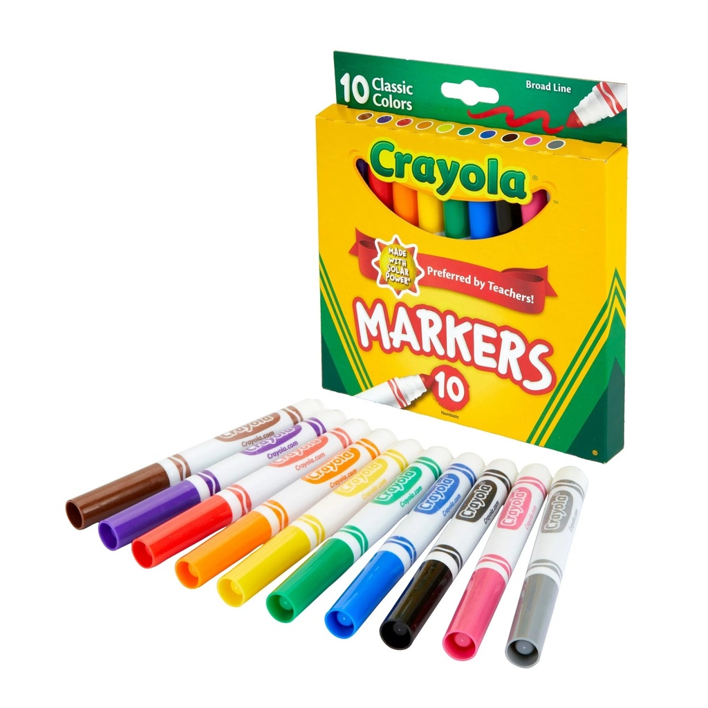 Marcadores de Colores marca Crayola Pack de 10 ud