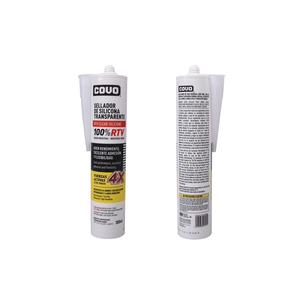 Silicona transparente RTV 300ml