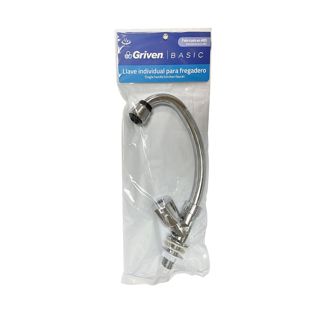 Grifo individual para fregadero en ABS cromado