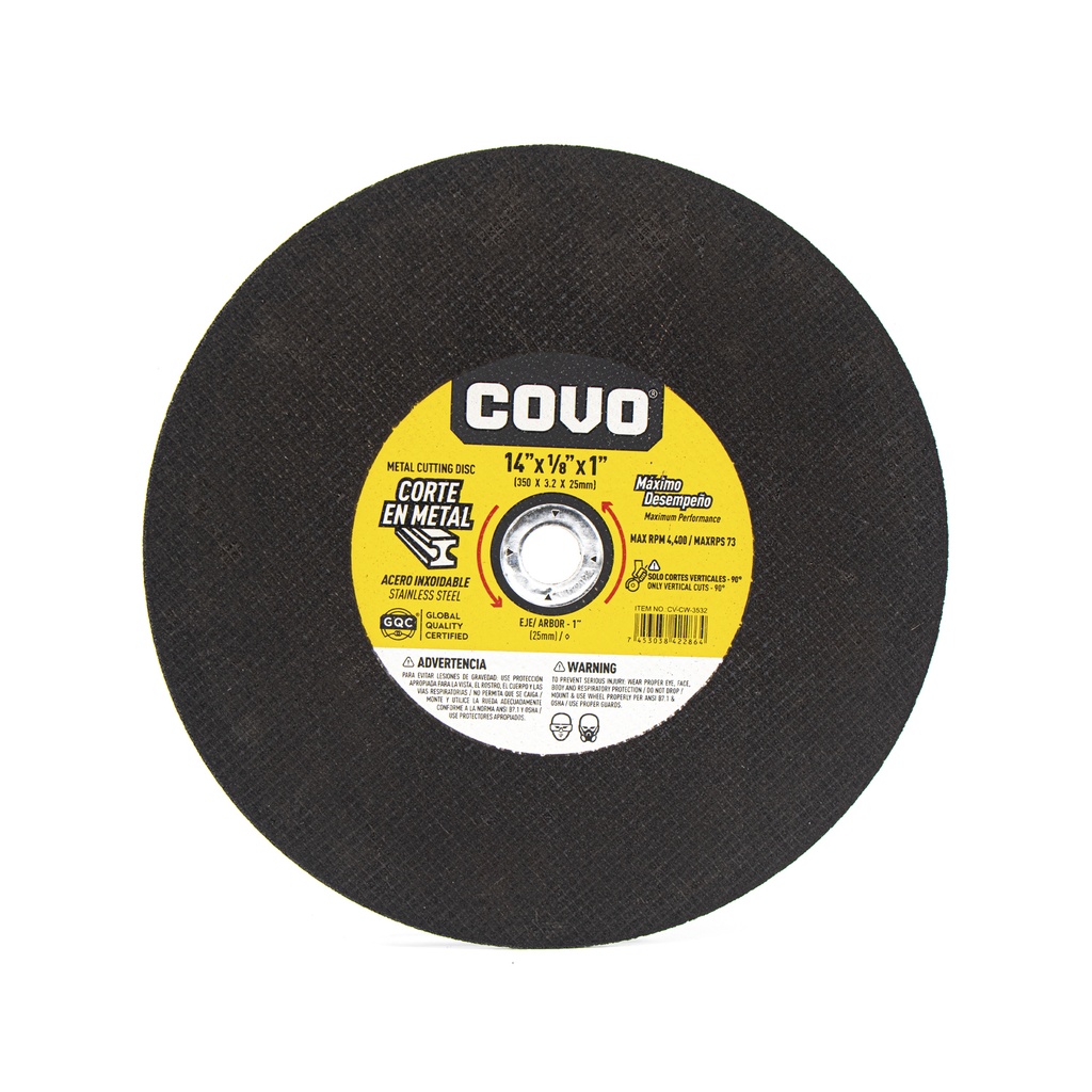 Disco para corte de metal 14&quot;