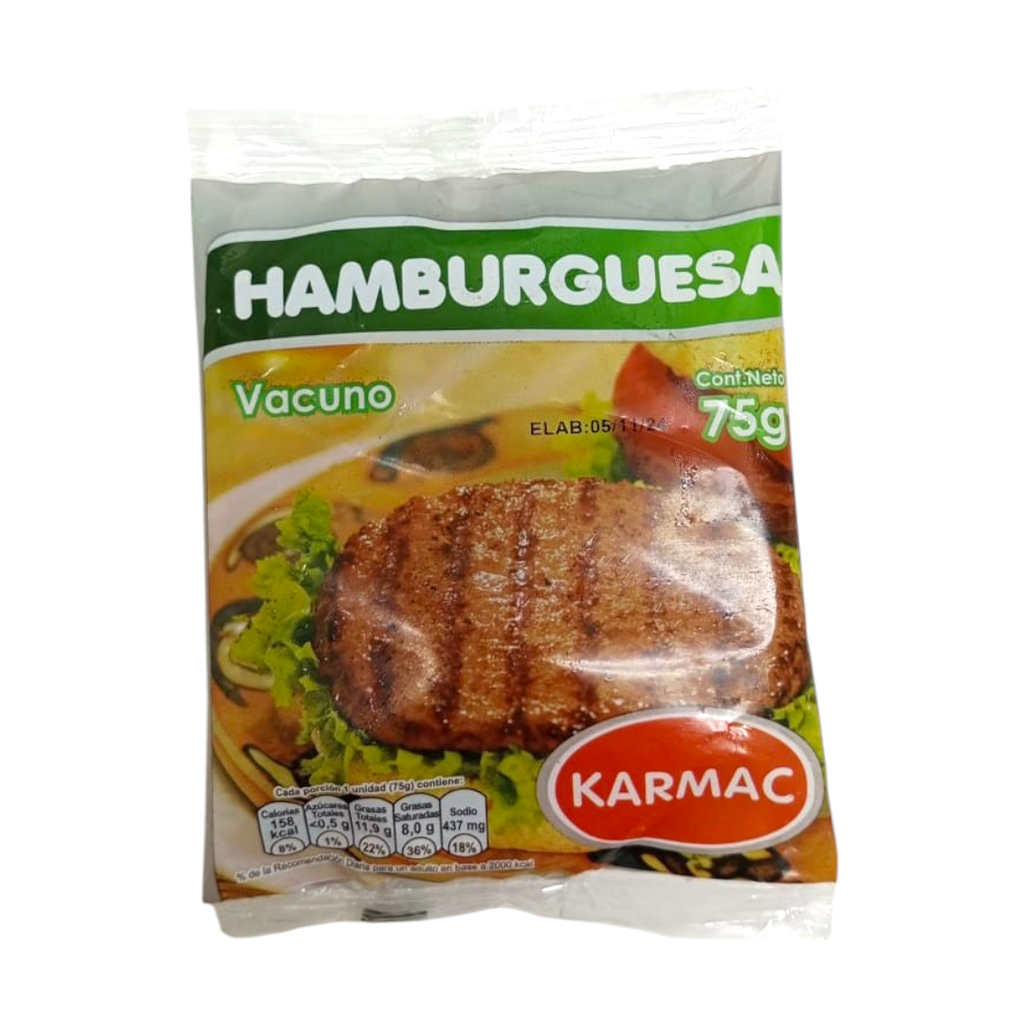 Hamburguesa de Res Karmac 75g