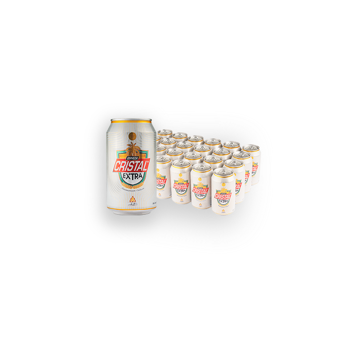 Cerveza Cristal Extra lata 24 Unidades